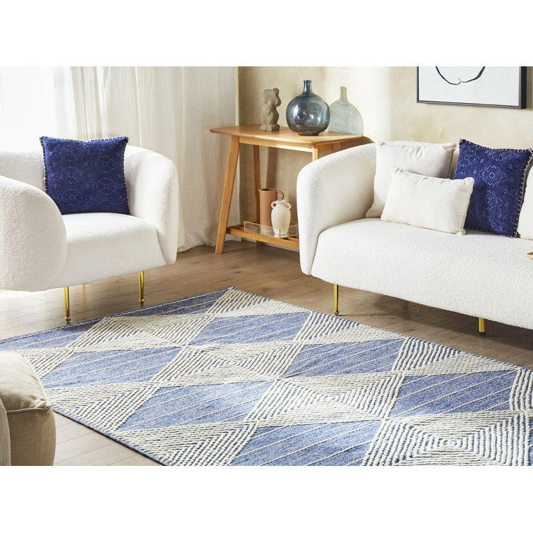 Gracie Oaks Jayceson Hand Tufted Wool Blue/Grey Rug Wayfair.co.uk